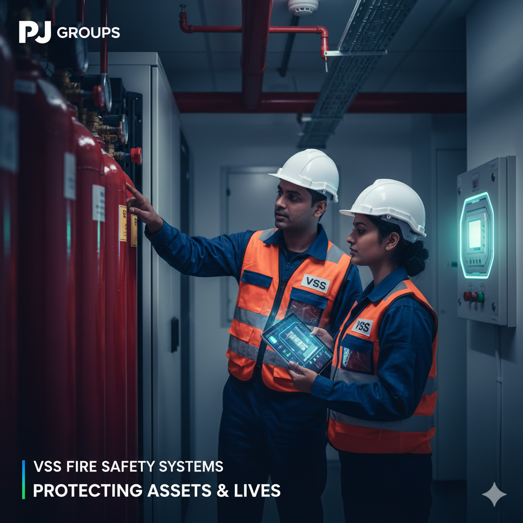 VSS team performing fire safety inspection